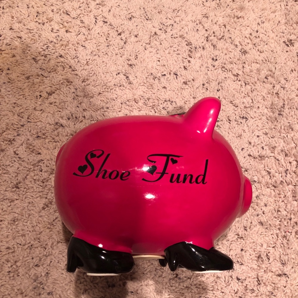 Cute shoe fund piggy bank